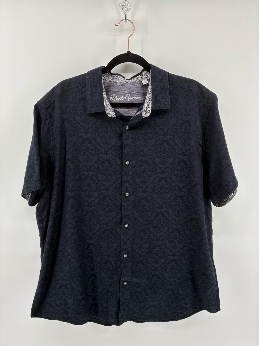 Robert Graham Men's Short-Sleeve Button-Up Shirt - Navy